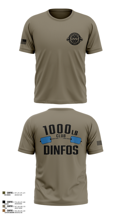 DINFOS 1000LB Club 26968217 Short Sleeve Performance Shirt - 13