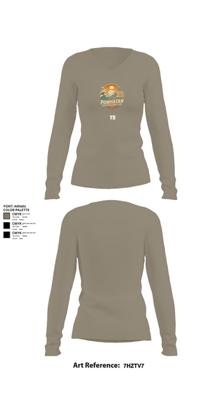 Womens Long Sleeve Vneck Shirt, VB, Women's Volleyball, Teamtime, Team time, sublimation, custom sports apparel, team uniforms, spirit wear, spiritwear, sports uniforms, custom shirts, team store, custom team store, fundraiser sports, apparel fundraiser