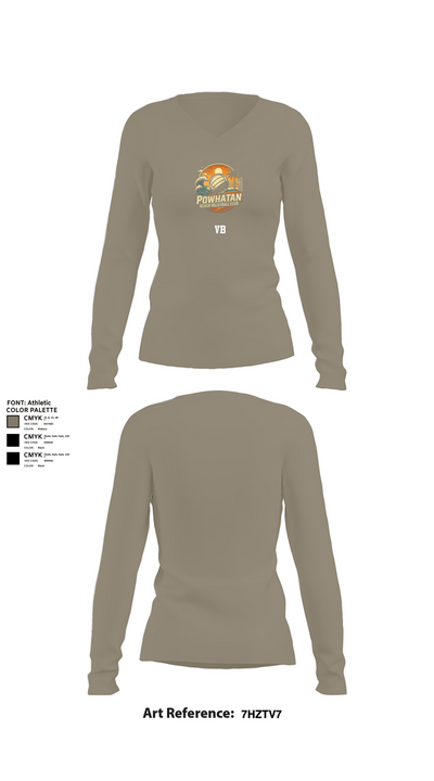 VB 20195801 Women's Long Sleeve V-neck Shirt - 62