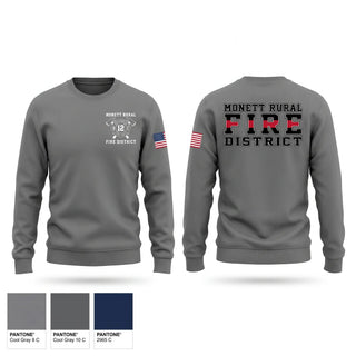 Crew Neck Sweatshirt, Monett Rural Fire District, Fire Department, Teamtime, Team time, sublimation, custom sports apparel, team uniforms, spirit wear, spiritwear, sports uniforms, custom shirts, team store, custom team store, fundraiser sports, apparel fundraiser