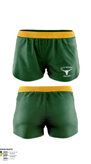 Womens Shorts, Battle Mountain Longhorns, Wrestling, Teamtime, Team time, sublimation, custom sports apparel, team uniforms, spirit wear, spiritwear, sports uniforms, custom shirts, team store, custom team store, fundraiser sports, apparel fundraiser