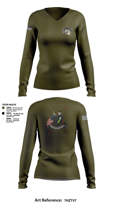 Human Smuggling 75508558 Women's Long Sleeve V-neck Shirt - 4