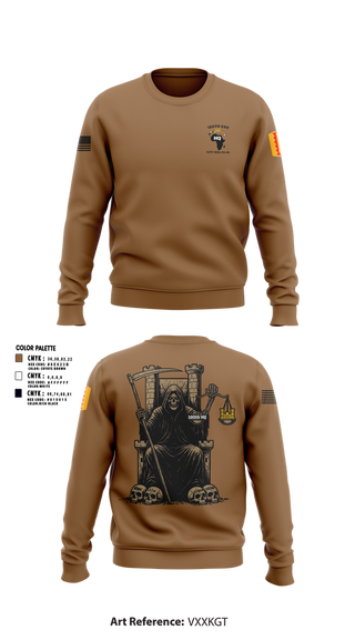 Crew Neck Sweatshirt, 180th ESC HQ, Army, Teamtime, Team time, sublimation, custom sports apparel, team uniforms, spirit wear, spiritwear, sports uniforms, custom shirts, team store, custom team store, fundraiser sports, apparel fundraiser
