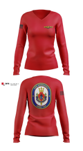 USS Nebraska 45293646 Women's Long Sleeve V-neck Shirt - 3