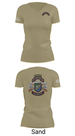 Womens Short Sleeve Vneck Shirt, 1/75 Ranger Battalion, Army, Teamtime, Team time, sublimation, custom sports apparel, team uniforms, spirit wear, spiritwear, sports uniforms, custom shirts, team store, custom team store, fundraiser sports, apparel fundraiser