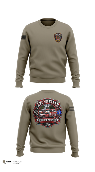 Crew Neck Sweatshirt, Lyons falls fire, Fire Department, Teamtime, Team time, sublimation, custom sports apparel, team uniforms, spirit wear, spiritwear, sports uniforms, custom shirts, team store, custom team store, fundraiser sports, apparel fundraiser
