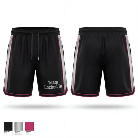 Athletic Shorts With Pockets, Team Locked In, Women's Basketball, Teamtime, Team time, sublimation, custom sports apparel, team uniforms, spirit wear, spiritwear, sports uniforms, custom shirts, team store, custom team store, fundraiser sports, apparel fundraiser