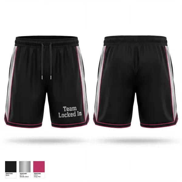 Athletic Shorts With Pockets, Team Locked In, Women's Basketball, Teamtime, Team time, sublimation, custom sports apparel, team uniforms, spirit wear, spiritwear, sports uniforms, custom shirts, team store, custom team store, fundraiser sports, apparel fundraiser