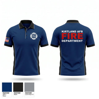 Short Sleeve Performance Polo, Kirtland AFB Fire Department, Fire Department, Teamtime, Team time, sublimation, custom sports apparel, team uniforms, spirit wear, spiritwear, sports uniforms, custom shirts, team store, custom team store, fundraiser sports, apparel fundraiser
