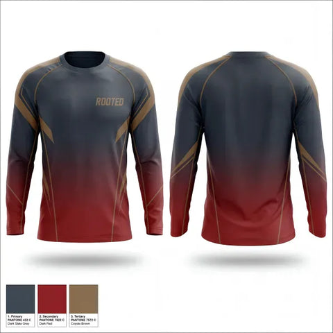 Long Sleeve Performance Shirt, ROOTED, Baseball, Teamtime, Team time, sublimation, custom sports apparel, team uniforms, spirit wear, spiritwear, sports uniforms, custom shirts, team store, custom team store, fundraiser sports, apparel fundraiser