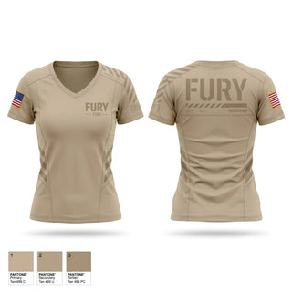 Womens Short Sleeve Vneck Shirt, Fury, Army, Teamtime, Team time, sublimation, custom sports apparel, team uniforms, spirit wear, spiritwear, sports uniforms, custom shirts, team store, custom team store, fundraiser sports, apparel fundraiser