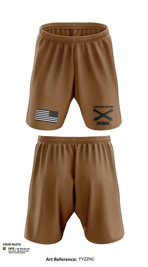 Athletic Shorts With Pockets, 1-487 Alpha Battery Field Artillery, National Guard, Teamtime, Team time, sublimation, custom sports apparel, team uniforms, spirit wear, spiritwear, sports uniforms, custom shirts, team store, custom team store, fundraiser sports, apparel fundraiser