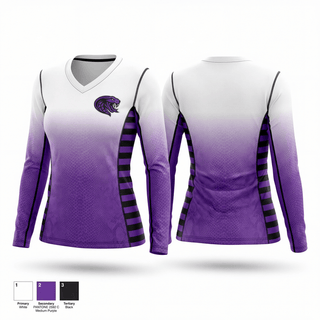 Womens Long Sleeve Vneck Shirt, Visalia Vipers football & Cheer Inc, , Teamtime, Team time, sublimation, custom sports apparel, team uniforms, spirit wear, spiritwear, sports uniforms, custom shirts, team store, custom team store, fundraiser sports, apparel fundraiser