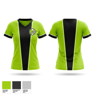 Womens Short Sleeve Vneck Shirt, Mayhem Bombers, Baseball, Teamtime, Team time, sublimation, custom sports apparel, team uniforms, spirit wear, spiritwear, sports uniforms, custom shirts, team store, custom team store, fundraiser sports, apparel fundraiser