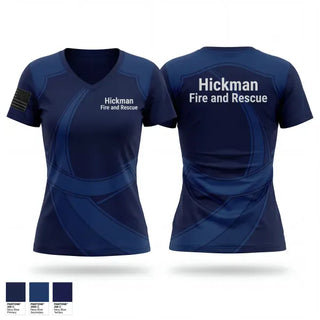 Womens Short Sleeve Vneck Shirt, Hickman Fire and Rescue, Fire Department, Teamtime, Team time, sublimation, custom sports apparel, team uniforms, spirit wear, spiritwear, sports uniforms, custom shirts, team store, custom team store, fundraiser sports, apparel fundraiser