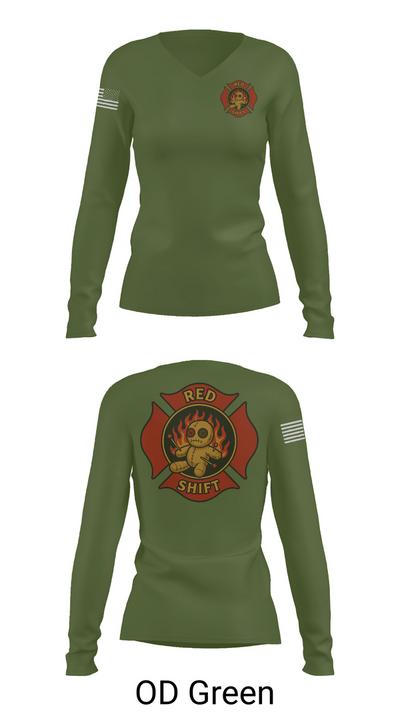 City of Lake Geneva Fire Department 76395935 Women's Long Sleeve V-neck Shirt - 57