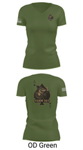 MESG1 TEAM 707 61403527 Women's Short Sleeve V-neck Shirt - 46