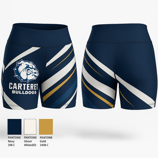 Womens Compression Shorts, CARTERET BULLDOGS, , Teamtime, Team time, sublimation, custom sports apparel, team uniforms, spirit wear, spiritwear, sports uniforms, custom shirts, team store, custom team store, fundraiser sports, apparel fundraiser