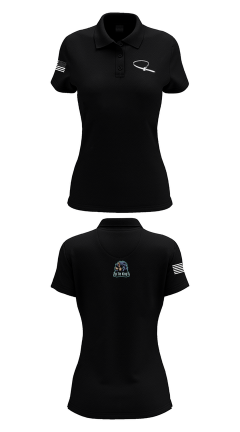 Womens Short Sleeve Performance Polo, Zip Tie King’s, , Teamtime, Team time, sublimation, custom sports apparel, team uniforms, spirit wear, spiritwear, sports uniforms, custom shirts, team store, custom team store, fundraiser sports, apparel fundraiser