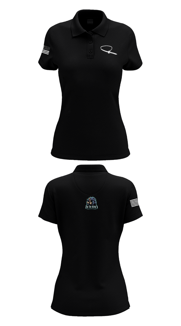 Womens Short Sleeve Performance Polo, Zip Tie King’s, , Teamtime, Team time, sublimation, custom sports apparel, team uniforms, spirit wear, spiritwear, sports uniforms, custom shirts, team store, custom team store, fundraiser sports, apparel fundraiser