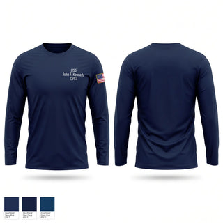 Long Sleeve Performance Shirt, USS John F. Kennedy CV-67, Navy, Teamtime, Team time, sublimation, custom sports apparel, team uniforms, spirit wear, spiritwear, sports uniforms, custom shirts, team store, custom team store, fundraiser sports, apparel fundraiser