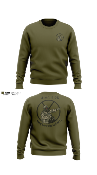 Crew Neck Sweatshirt, AIMC 2-26, Marines, Teamtime, Team time, sublimation, custom sports apparel, team uniforms, spirit wear, spiritwear, sports uniforms, custom shirts, team store, custom team store, fundraiser sports, apparel fundraiser