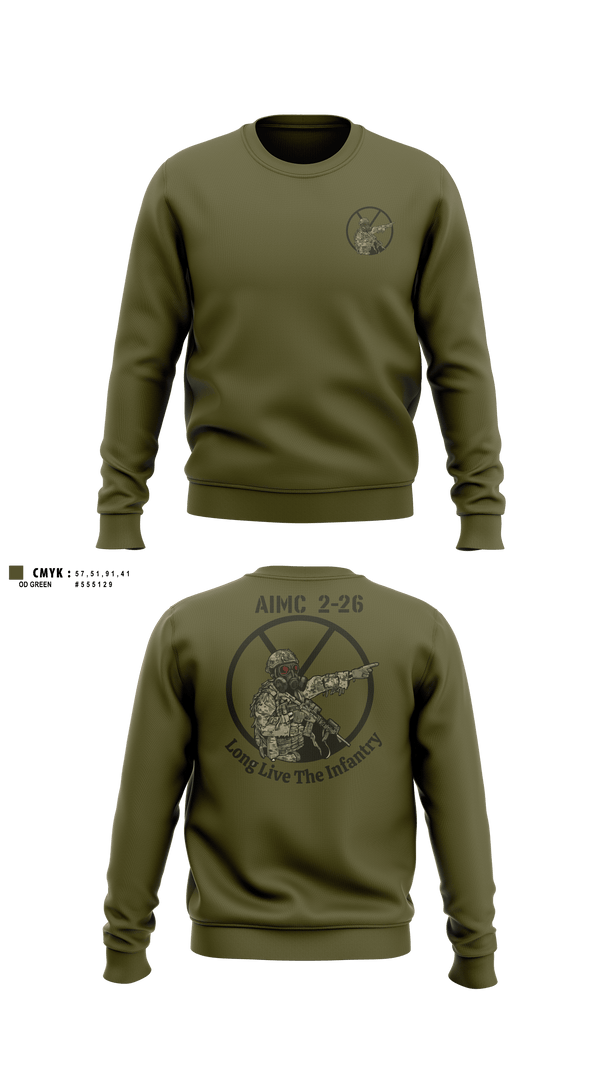 Crew Neck Sweatshirt, AIMC 2-26, Marines, Teamtime, Team time, sublimation, custom sports apparel, team uniforms, spirit wear, spiritwear, sports uniforms, custom shirts, team store, custom team store, fundraiser sports, apparel fundraiser