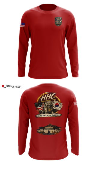 Long Sleeve Performance Shirt, HHC USAG YONGSAN-CASEY, Army, Teamtime, Team time, sublimation, custom sports apparel, team uniforms, spirit wear, spiritwear, sports uniforms, custom shirts, team store, custom team store, fundraiser sports, apparel fundraiser