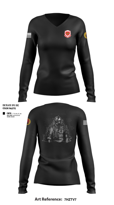 230th Engineering Vertical Construction Company 46652085 Women's Long Sleeve V-neck Shirt - 100