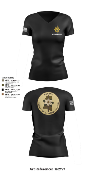 Womens Short Sleeve Vneck Shirt, , National Guard, Teamtime, Team time, sublimation, custom sports apparel, team uniforms, spirit wear, spiritwear, sports uniforms, custom shirts, team store, custom team store, fundraiser sports, apparel fundraiser