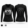 Amador Youth Basketball  Women's Long Sleeve V-neck Shirt - 1