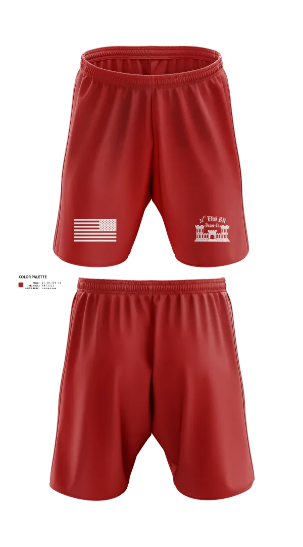 Athletic Shorts With Pockets, Bravo Company “Bulldogs” 31st Engineer Battalion, , Teamtime, Team time, sublimation, custom sports apparel, team uniforms, spirit wear, spiritwear, sports uniforms, custom shirts, team store, custom team store, fundraiser sports, apparel fundraiser