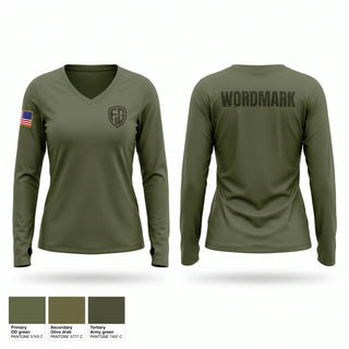 Womens Long Sleeve Vneck Shirt, Claiborne county sheriffs office, Police, Teamtime, Team time, sublimation, custom sports apparel, team uniforms, spirit wear, spiritwear, sports uniforms, custom shirts, team store, custom team store, fundraiser sports, apparel fundraiser