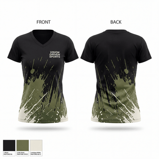 Womens Short Sleeve Vneck Shirt, VISION DRIVEN SPORTS, Men's Basketball, Teamtime, Team time, sublimation, custom sports apparel, team uniforms, spirit wear, spiritwear, sports uniforms, custom shirts, team store, custom team store, fundraiser sports, apparel fundraiser