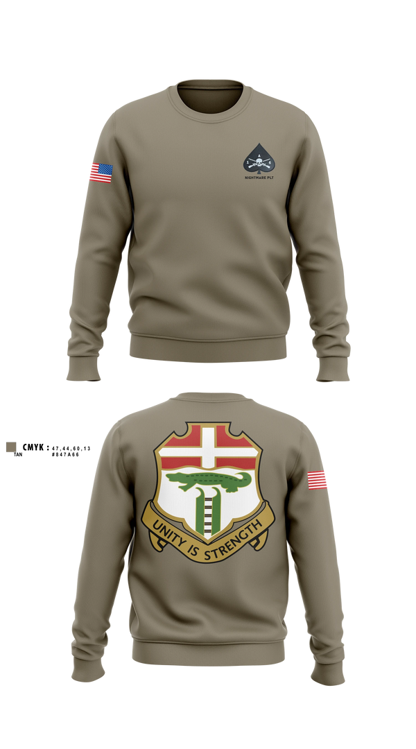 Crew Neck Sweatshirt, 1-6 infantry regiment, Army, Teamtime, Team time, sublimation, custom sports apparel, team uniforms, spirit wear, spiritwear, sports uniforms, custom shirts, team store, custom team store, fundraiser sports, apparel fundraiser