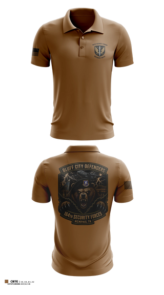 Short Sleeve Performance Polo, 164th security forces, Air Force, Teamtime, Team time, sublimation, custom sports apparel, team uniforms, spirit wear, spiritwear, sports uniforms, custom shirts, team store, custom team store, fundraiser sports, apparel fundraiser