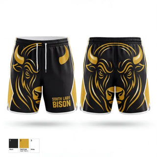 Athletic Shorts With Pockets, South lady bison, Wrestling, Teamtime, Team time, sublimation, custom sports apparel, team uniforms, spirit wear, spiritwear, sports uniforms, custom shirts, team store, custom team store, fundraiser sports, apparel fundraiser