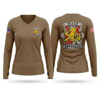 Womens Long Sleeve Vneck Shirt, USANEC-O, Army, Teamtime, Team time, sublimation, custom sports apparel, team uniforms, spirit wear, spiritwear, sports uniforms, custom shirts, team store, custom team store, fundraiser sports, apparel fundraiser