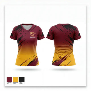 Womens Short Sleeve Vneck Shirt, Walsh Jesuit, Swimming, Teamtime, Team time, sublimation, custom sports apparel, team uniforms, spirit wear, spiritwear, sports uniforms, custom shirts, team store, custom team store, fundraiser sports, apparel fundraiser