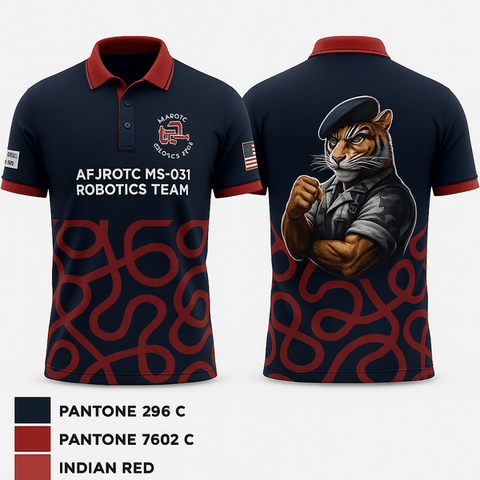 Short Sleeve Performance Polo, AFJROTC MS-081 ROBOTICS TEAM, Air Force, Teamtime, Team time, sublimation, custom sports apparel, team uniforms, spirit wear, spiritwear, sports uniforms, custom shirts, team store, custom team store, fundraiser sports, apparel fundraiser