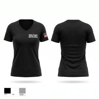 Womens Short Sleeve Vneck Shirt, Alpine County Sheriff's Office, Police, Teamtime, Team time, sublimation, custom sports apparel, team uniforms, spirit wear, spiritwear, sports uniforms, custom shirts, team store, custom team store, fundraiser sports, apparel fundraiser