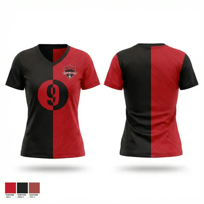 Diablos FC 36126165 Women's Short Sleeve V-neck Shirt - 1