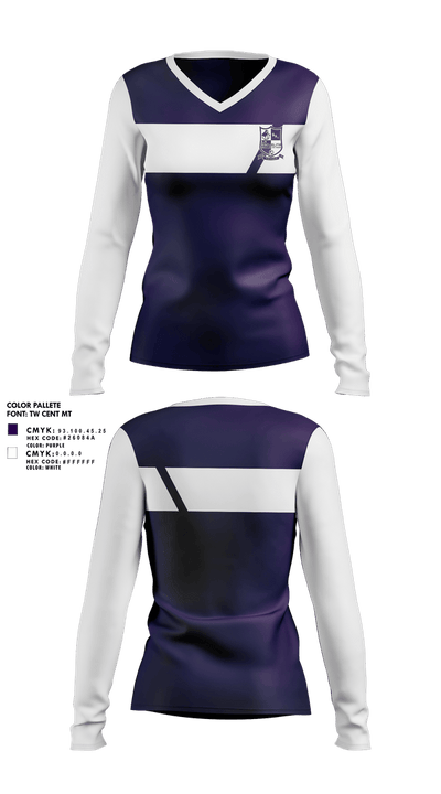 La Escuelita Henderson FC 66326521 Women's Long Sleeve V-neck Shirt - 1