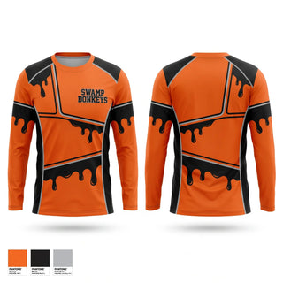 Long Sleeve Performance Shirt, Swamp Donkeys, Baseball, Teamtime, Team time, sublimation, custom sports apparel, team uniforms, spirit wear, spiritwear, sports uniforms, custom shirts, team store, custom team store, fundraiser sports, apparel fundraiser