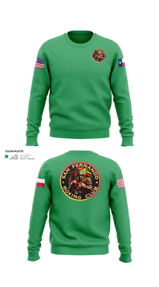 Crew Neck Sweatshirt, San Fernando Boxing Club, Spirit Store, Teamtime, Team time, sublimation, custom sports apparel, team uniforms, spirit wear, spiritwear, sports uniforms, custom shirts, team store, custom team store, fundraiser sports, apparel fundraiser