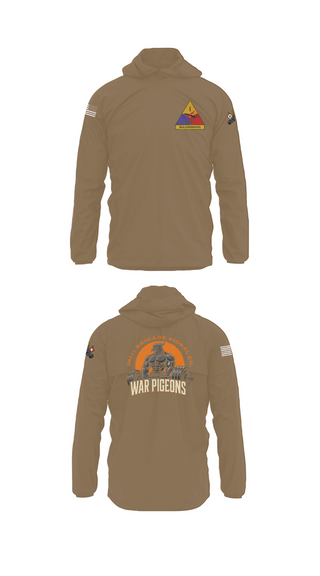 Windbreaker, 261st War Pigeons, Army, Teamtime, Team time, sublimation, custom sports apparel, team uniforms, spirit wear, spiritwear, sports uniforms, custom shirts, team store, custom team store, fundraiser sports, apparel fundraiser