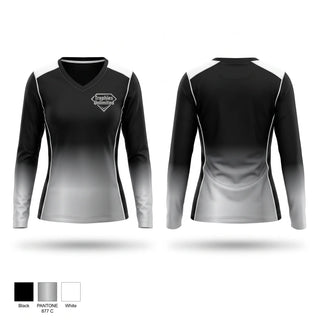 Womens Long Sleeve Vneck Shirt, TROPHIES UNLIMITED, Ice Hockey, Teamtime, Team time, sublimation, custom sports apparel, team uniforms, spirit wear, spiritwear, sports uniforms, custom shirts, team store, custom team store, fundraiser sports, apparel fundraiser