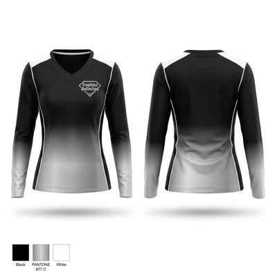 TROPHIES UNLIMITED 16040367 Women's Long Sleeve V-neck Shirt - 1