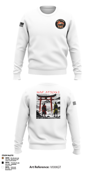 Crew Neck Sweatshirt, NAF ATSUGI FCPOA, Navy, Teamtime, Team time, sublimation, custom sports apparel, team uniforms, spirit wear, spiritwear, sports uniforms, custom shirts, team store, custom team store, fundraiser sports, apparel fundraiser