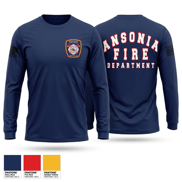 Long Sleeve Performance Shirt, Ansonia Fire Department, Fire Department, Teamtime, Team time, sublimation, custom sports apparel, team uniforms, spirit wear, spiritwear, sports uniforms, custom shirts, team store, custom team store, fundraiser sports, apparel fundraiser